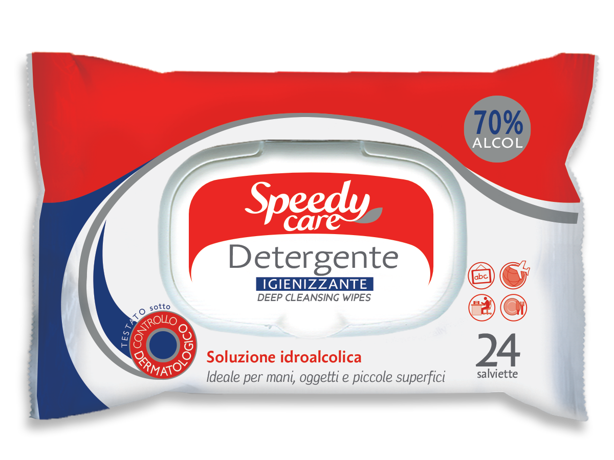 Salviettine Detergenti Igienizzanti 70% Alcool « Speedy Care